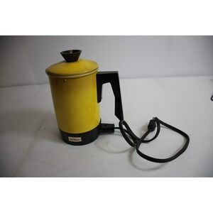 Chilton Electric Percolator Coffee Maker Yellow Vintage Retro Kitchen